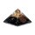 Schwarzer Turmalin Pyramide mit Blume des Lebens