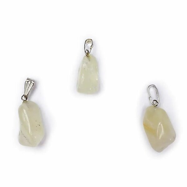 Schwefelquarz Edelstein Anhänger Öse eingesteckt -- ±2-3cm