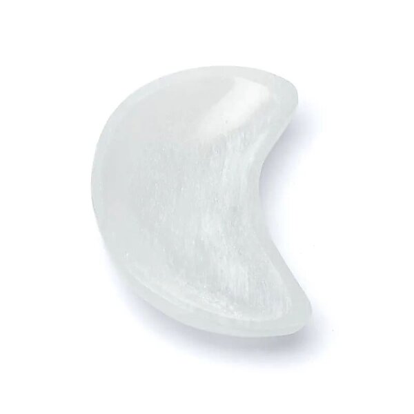 Selenit mondförmige Schale -- ±11x5x2,5cm