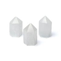 Selenit Obelisk -- ±6x3,5x3cm