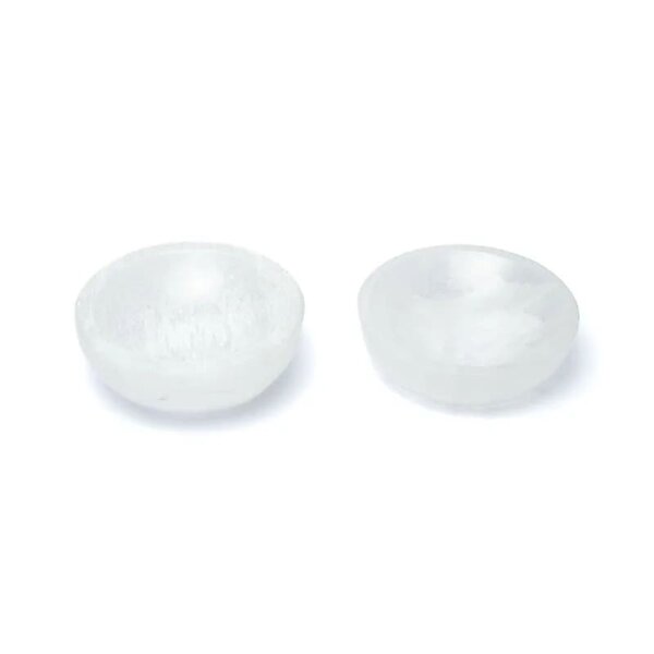 Selenit runde Schale -- ±10x3,5cm