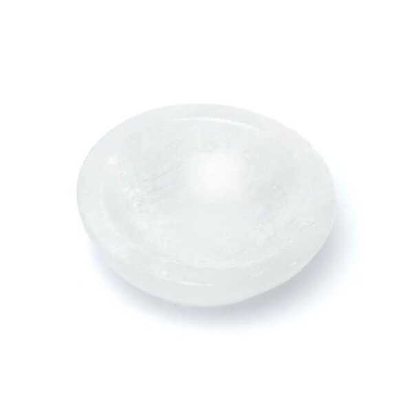 Selenit runde Schale -- ±15x5cm
