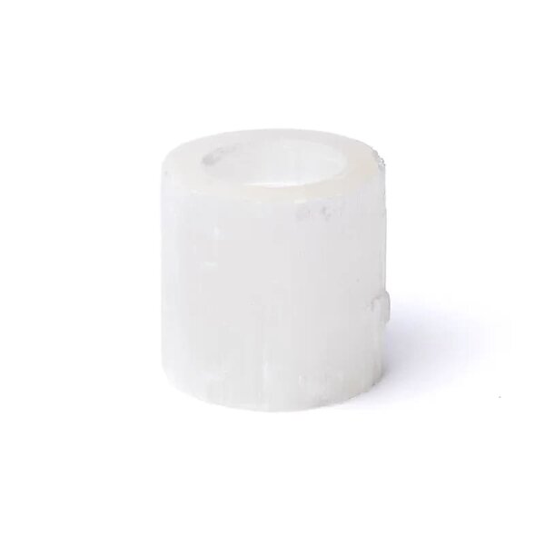 Selenit runder Teelichthalter -- ±6x6cm