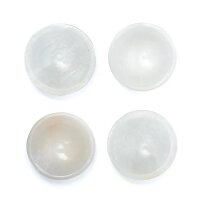 Selenit satinierte runde Schale -- ±8x8x2,5cm