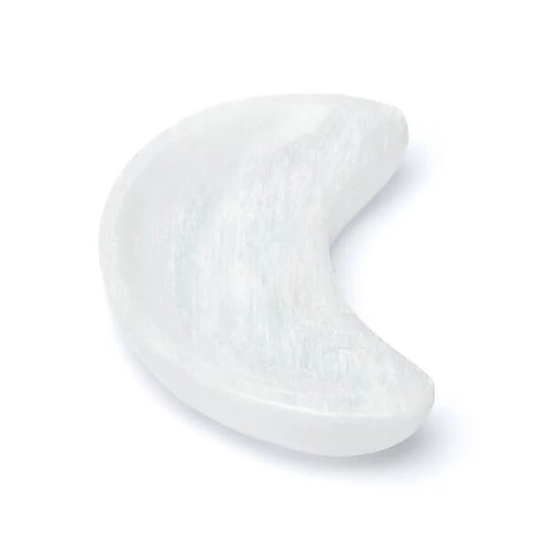 Selenit Schale in Mondform -- ±13x6x3cm