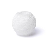 Selenit Schneeball-Kerzenhalter -- ±10x10cm