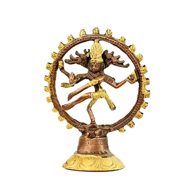 Shiva Nataraj Messing zweifarbig -- 116 g; 10 cm