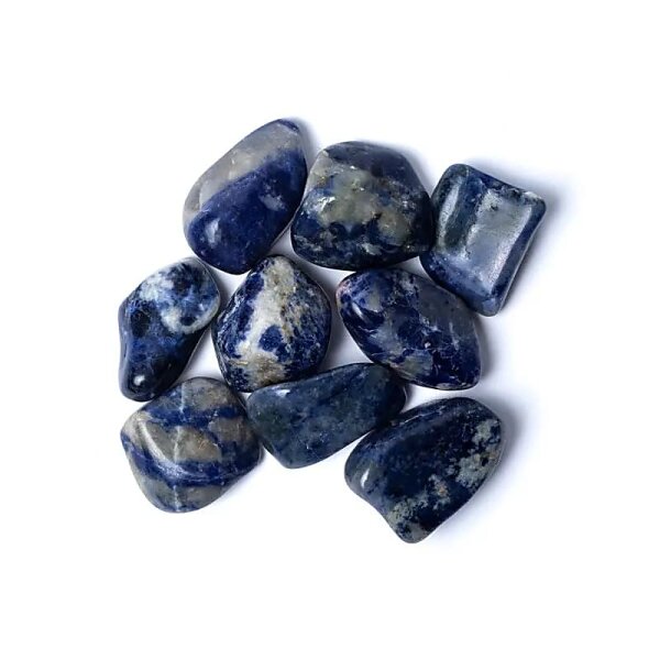 Sodalite tumbled stones A quality -- ±500g; ±4-6cm