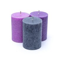 Stearinkerzen 3 x MINDFULNESS -- 8x5.5 cm