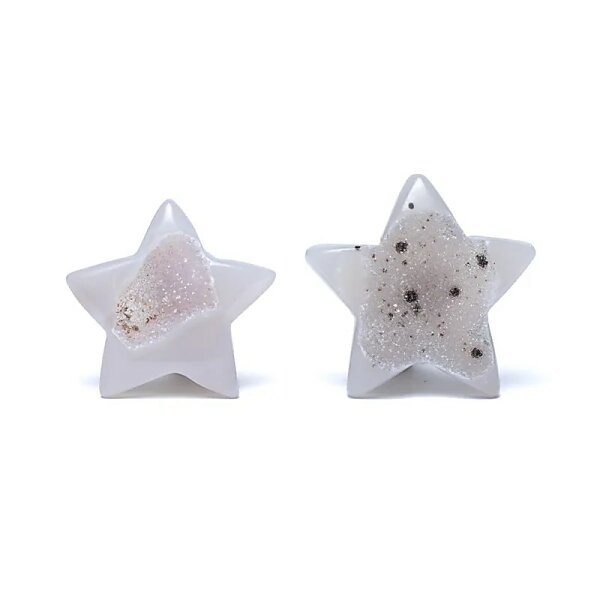 Sternförmiger Achat mit Kristallisation -- ±4-6cm