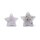 Sternf&ouml;rmiger Achat mit Kristallisation -- &plusmn;4-6cm