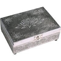 Tarot- und Schmuckkistchen Lotus -- 18x13x6 cm