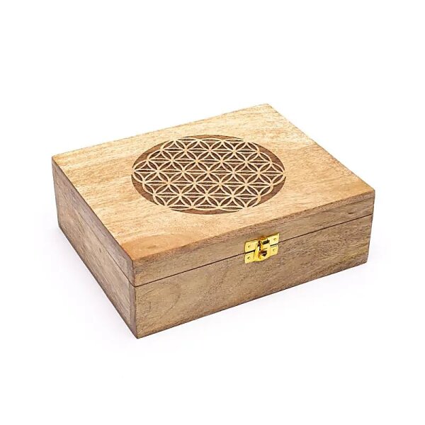 Teebox Blume des Lebens -- 22x18x8cm