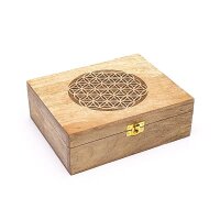 Teebox Blume des Lebens -- 22x18x8cm