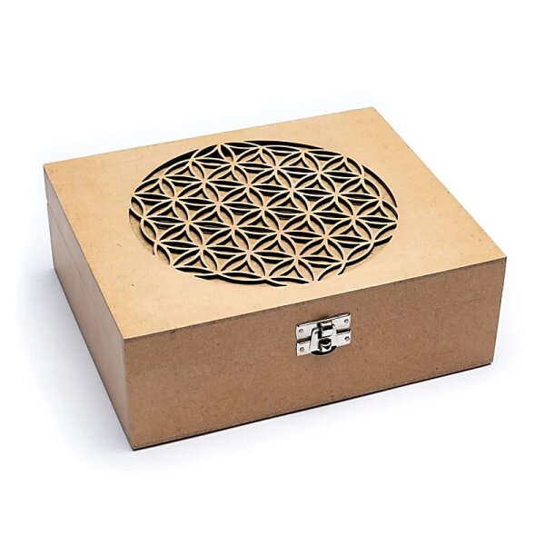 Teedose Blume des Lebens -- 22x18x8 cm