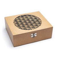 Teedose Blume des Lebens -- 22x18x8 cm