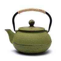 Tetsukyusu emaillierte Teekanne grün in japan. Stil...