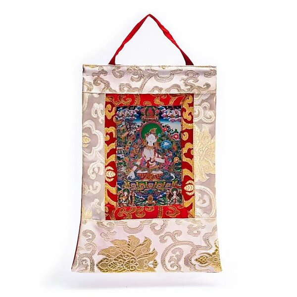 Thangka bedruckt Weiße Tara -- 29x20cm