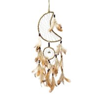 Traumfänger Hanf Mond und Kreis -- ±57x13cm