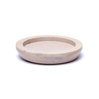 Untersetzer / Kerzenständer rund beige Speckstein --...