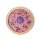 Untersetzer Holz Lotus, Rosenquarz &amp; Amethyst -- 10cm