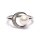Verstellbarer Ring mit Perle und Mond -- &plusmn;2 cm