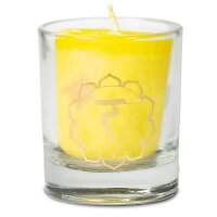 Votiv-Duftkerze drittes Chakra in Geschenkbox -- 660g