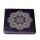 Weihrauchhalter Speckstein schwarz mit Mandala -- 10.5 cm