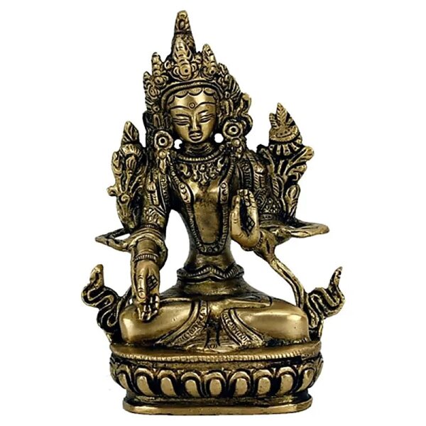 Weiße Tara Statue Messing -- 564 g; 13 cm