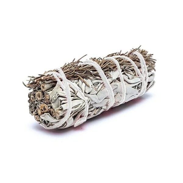 Weißer Salbei Smudge mit Rosmarin S 2er-Set -- ±10-11cm; ±25-35 g