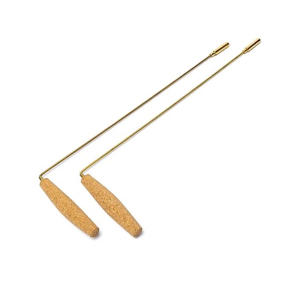 Wünschelrute (Paar) Messing/Kork -- 40cm