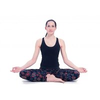 Yoga Leggings L schwartz mit Mandalaaufdruck Bio...