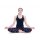 Yoga Leggings M schwartz mit Mandalaaufdruck Bio Baumwolle --272g