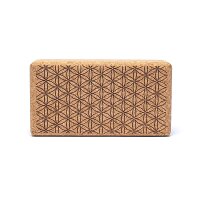 Yogablock Kork Blume des Lebens -- 23x12x7,5 cm