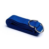 Yogagurt D-Ring Schnalle Blau Baumwolle -- 250x4cm