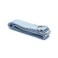 Yogagurt D-Ring Schnalle grau Baumwolle -- 183x4cm