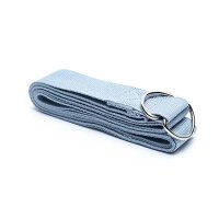 Yogagurt D-Ring Schnalle grau Baumwolle -- 250x4cm