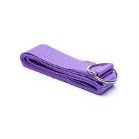 Yogagurt D-Ring Schnalle violett Baumwolle -- 183x4cm