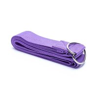 Yogagurt D-Ring Schnalle violett Baumwolle -- 250x4cm