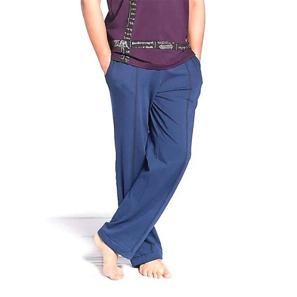 Yogahose Comfort Biobaumwolle Herren marine S-M -- 332g