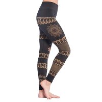 Yogaleggings Bhakti schwarz Biobaumwolle S-M --168g