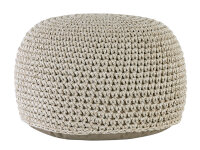 Sitzhocker Mohair Ø55 H37 beige, super nachhaltig,...