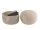 Sitzhocker Mohair Ø55 H37 beige, super nachhaltig, waschbar modern, CO2 Arm