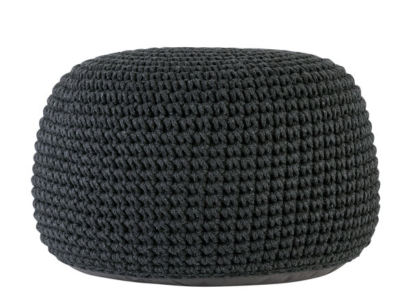 Sitzhocker Mohair Ø55 H37 grau , super nachhaltig, waschbar modern, CO2 Arm