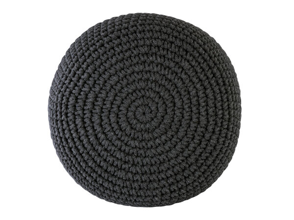 Sitzhocker Mohair Ø55 H37 grau , super nachhaltig, waschbar modern, CO2 Arm