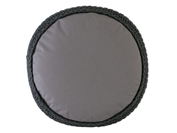 Sitzhocker Mohair Ø55 H37 grau , super nachhaltig, waschbar modern, CO2 Arm