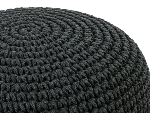 Sitzhocker Mohair Ø55 H37 grau , super nachhaltig, waschbar modern, CO2 Arm