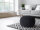 Sitzhocker Mohair Ø55 H37 grau , super nachhaltig, waschbar modern, CO2 Arm