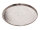 Dekotablett ø 28 cm rund silber Deko Tablett Serviertablett Metall Kerzentablett
